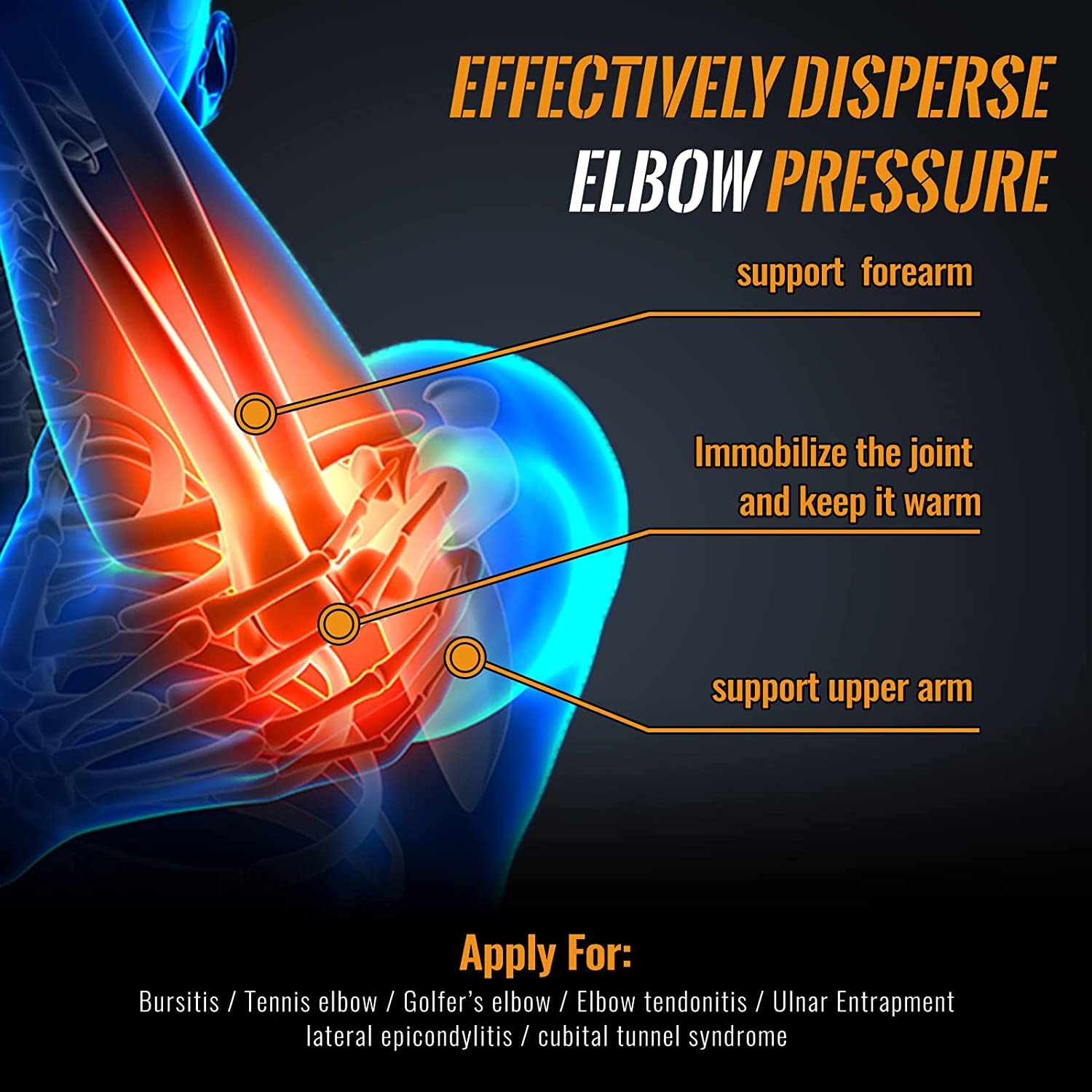 1PC miedziany rękaw kompresyjn – Tennis Elbow Brace recenzja i cena